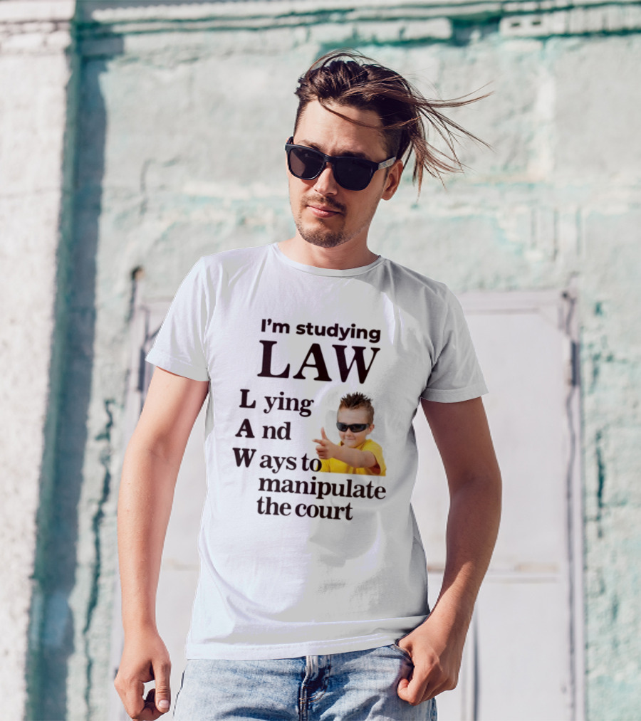 I'm Studying Law Lying And Ways To Manipulate The Court Cool Kid In Sunglasses T-Shirt