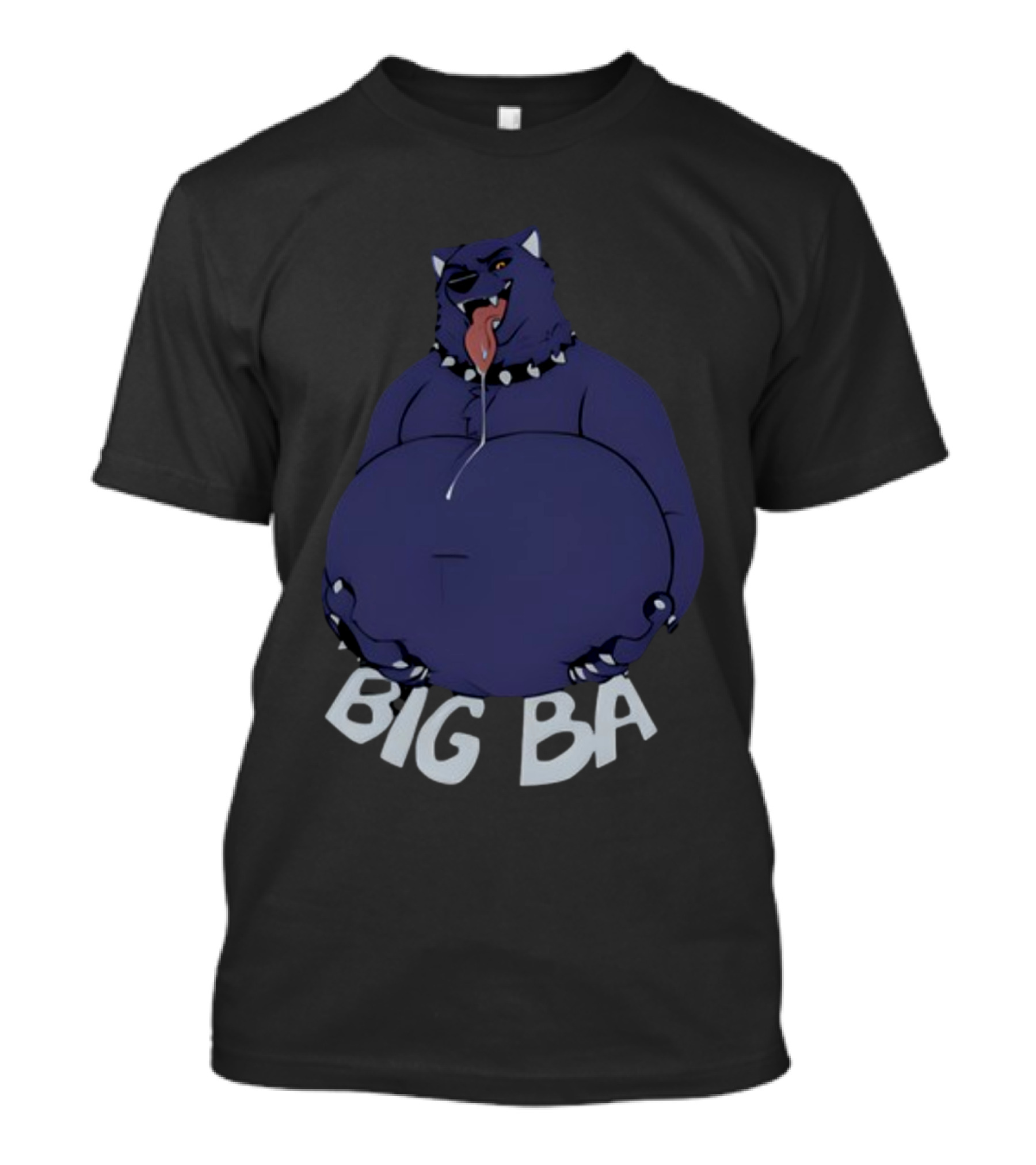 Slosh Dog Big Bad Wolf Character With Black Collar T-Shirt