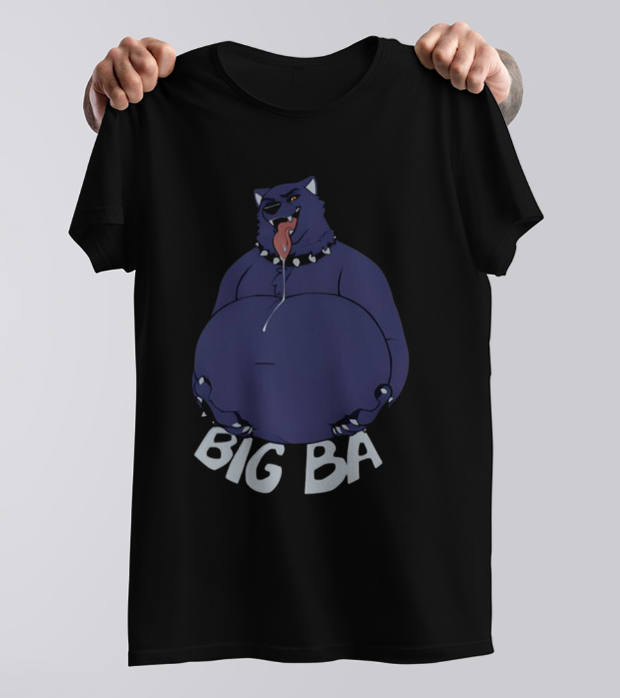 Slosh Dog Big Bad Wolf Character With Black Collar T-Shirt
