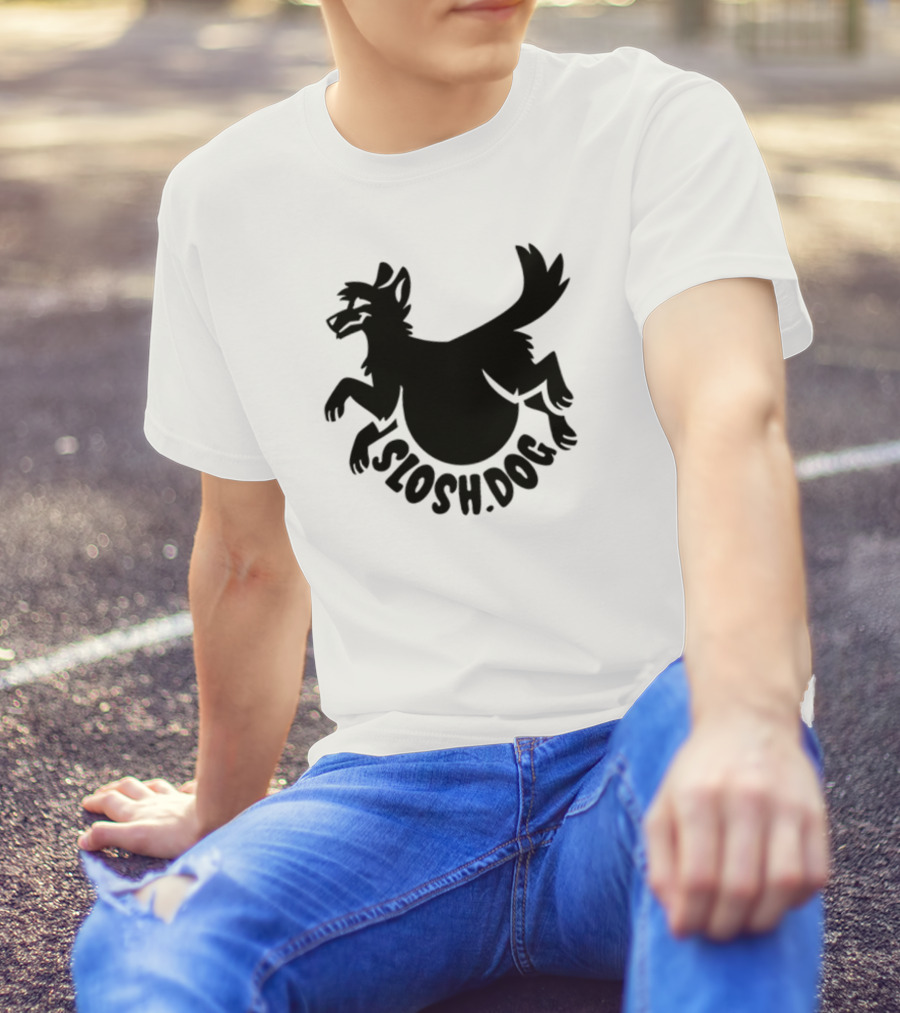 Slosh.Dog Logo Launch Day Sloshdog Playful Canine T-Shirt