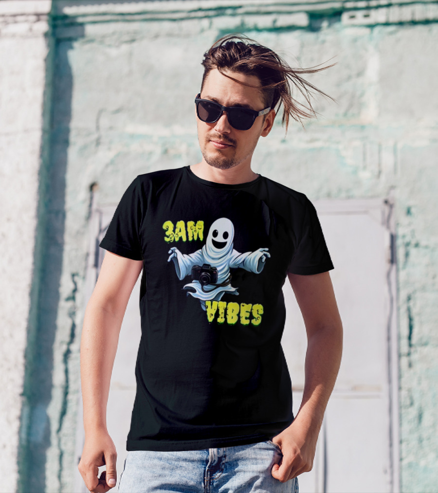 3AM Vibes Ghost With Camera T-Shirt