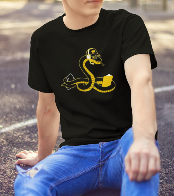 Boagh Constrictor Football Coach Snake With Helmet And Playbook T-Shirt
