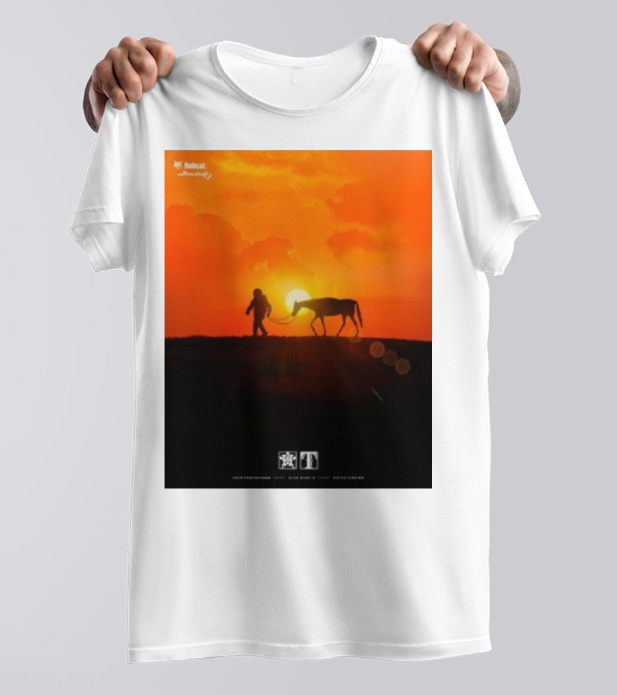 Houston Space City Cowboy With Horse At Sunrise T-Shirt