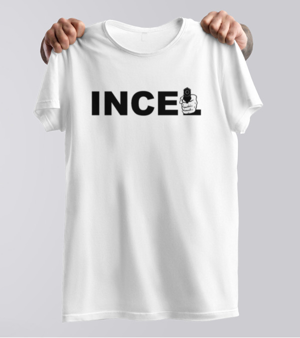 INCEL Text With Handgun Grip Image T-Shirt