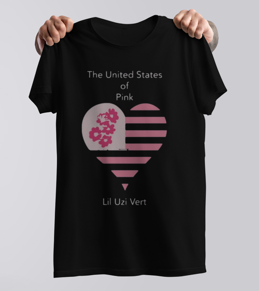 The United States Of Pink Heart Stripes Lil Uzi Vert T-Shirt