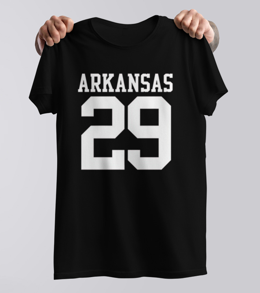 Arkansas 29 Cam Little Football Team Player Jersey T-Shirt