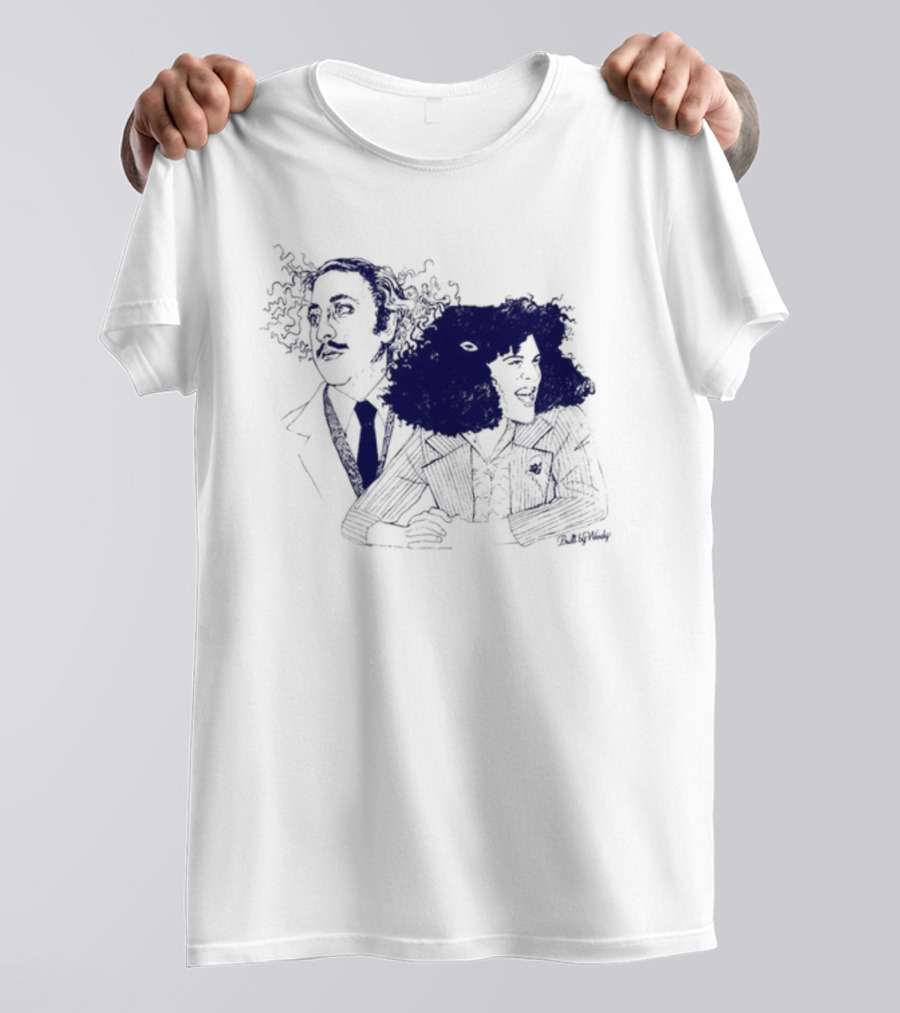 Gene Wilder Gilda Radner Iconic Duo Sketch T-Shirt