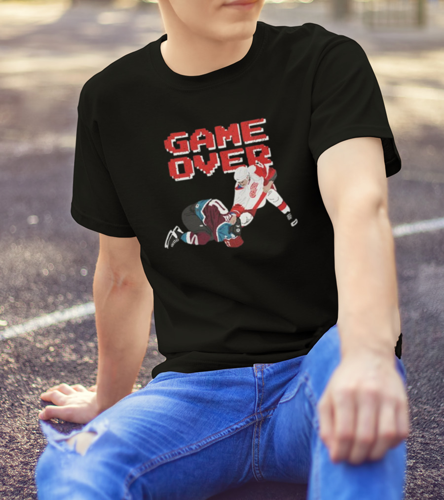 Questionableteez Fight Night Game Over Ice Hockey Showdown T-Shirt
