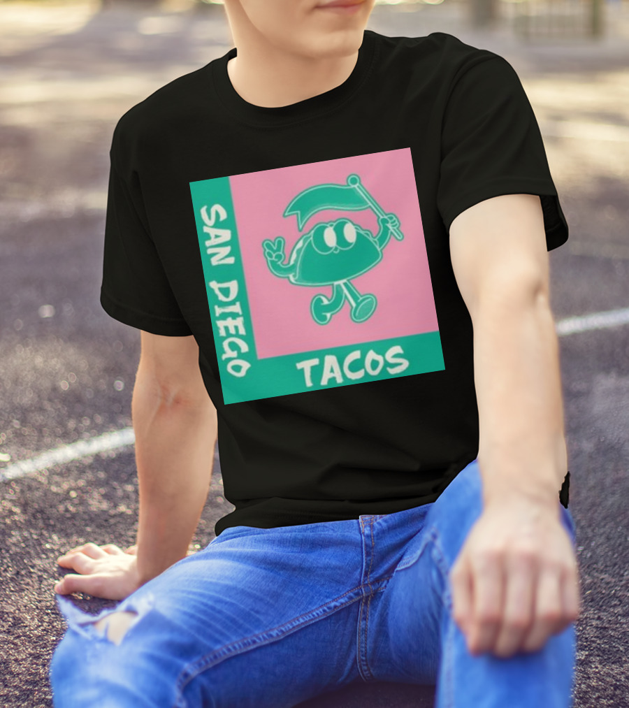 SAN DIEGO TACOS CARTOON FLAG T-Shirt