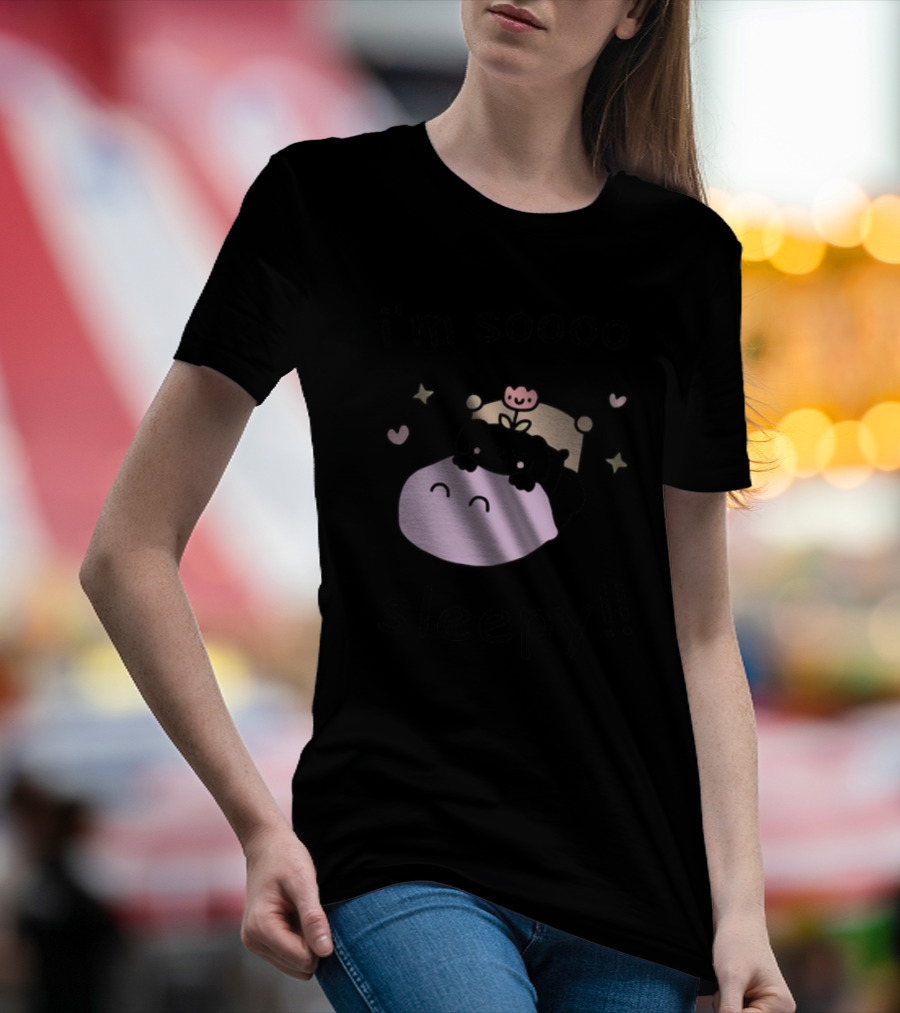 I'm Soooo Sleepy Cute Sleeping Characters With Hearts And Stars T-Shirt