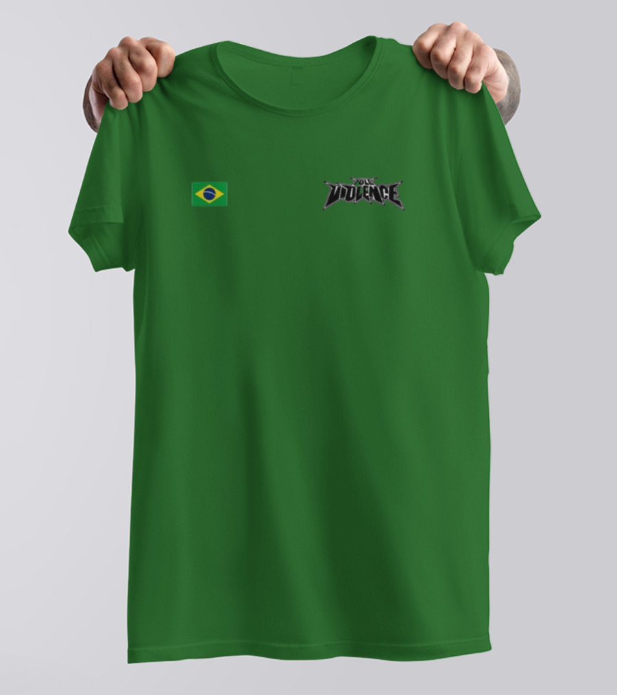 Full Violence Brazil Flag Jailton Almeida T-Shirt