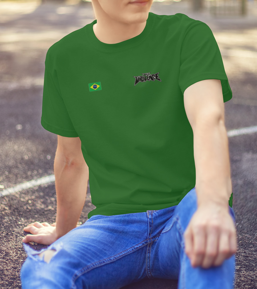 Full Violence Brazil Flag Jailton Almeida T-Shirt