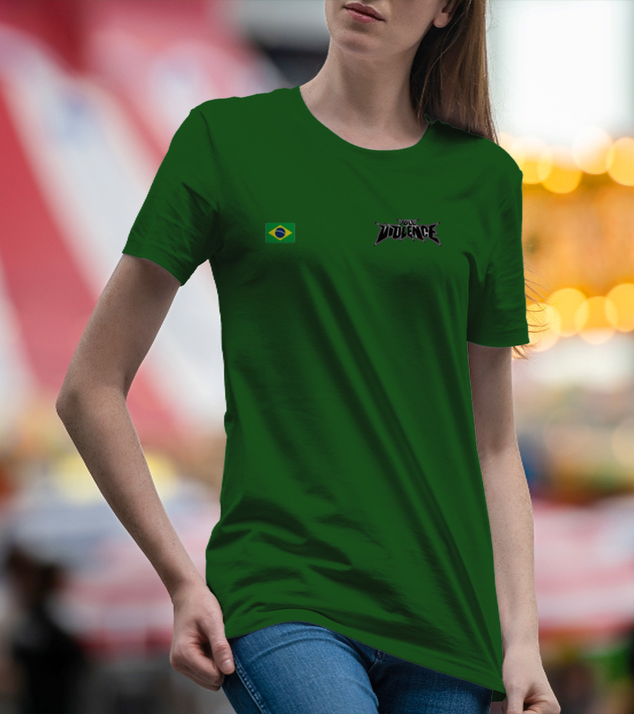 Full Violence Brazil Flag Jailton Almeida T-Shirt