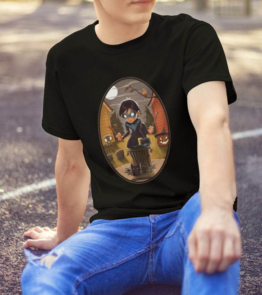 DC Nightwing Trick Or Treat Halloween By Chrissie Zullo T-Shirt