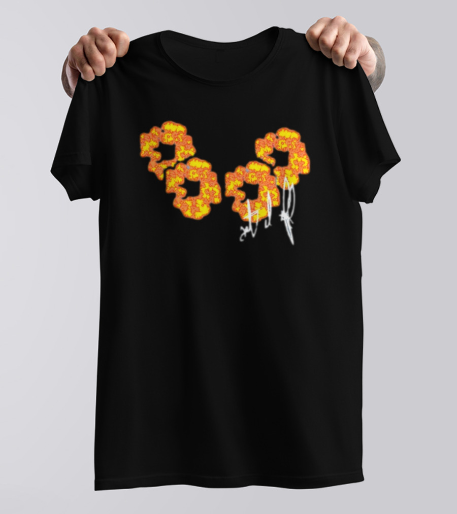 Offset Tears 4 Flame Floral Signature T-Shirt