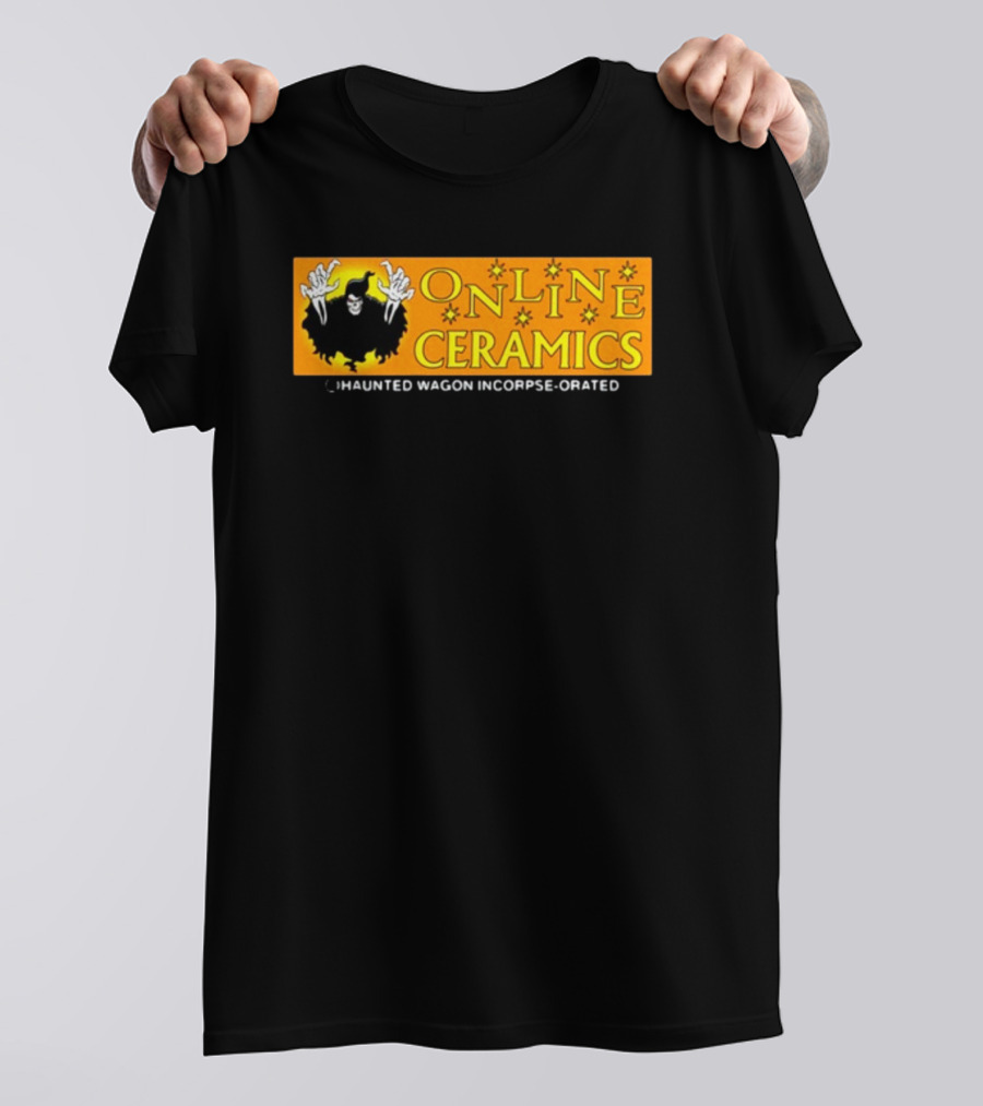 ONLINE CERAMICS HAUNTED WAGON INCORPSE-ORATED T-Shirt