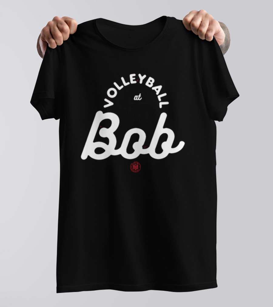 Volleyball At The Bob Nebraska State Silhouette With Bbbprinting T-Shirt