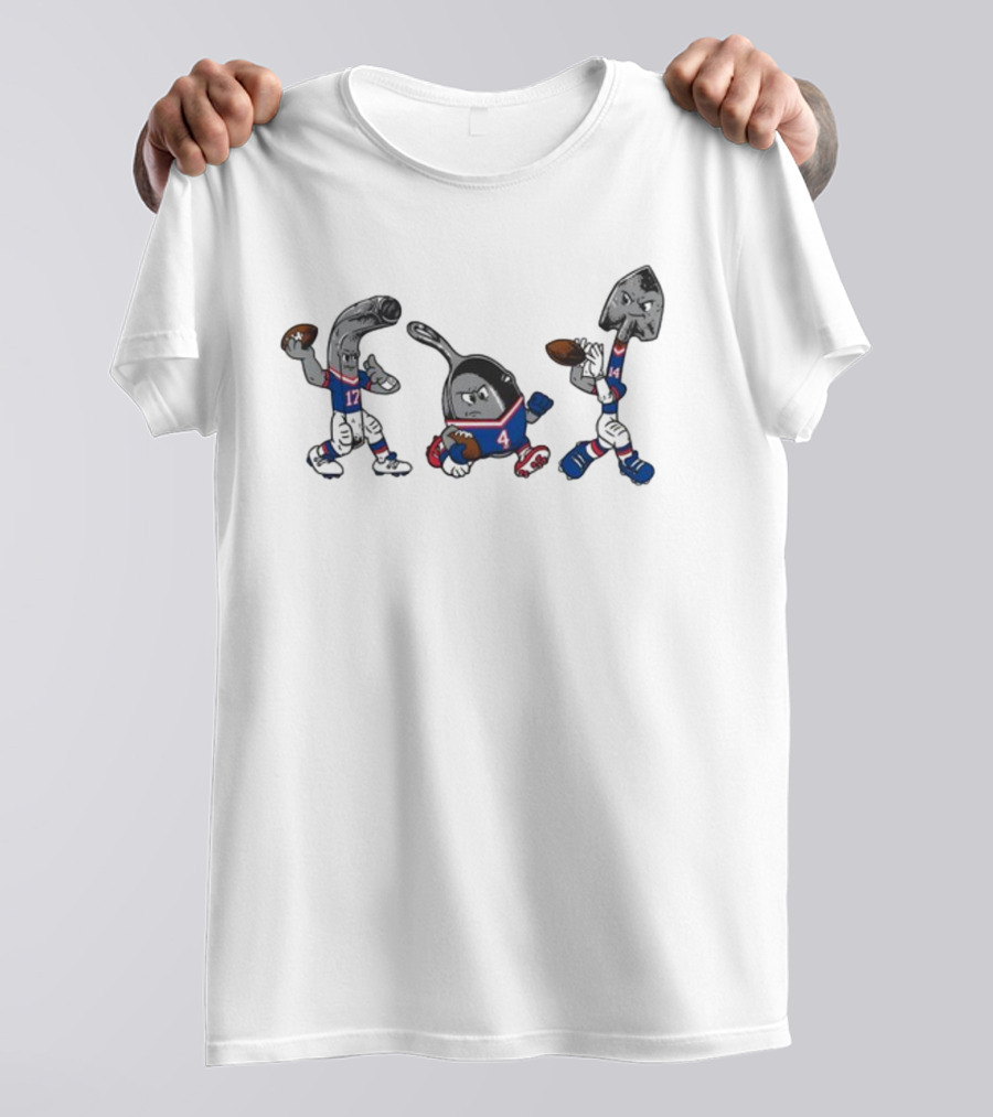 Buffalo Bills Football Cutlery Characters 17 4 Jersey Humor T-Shirt