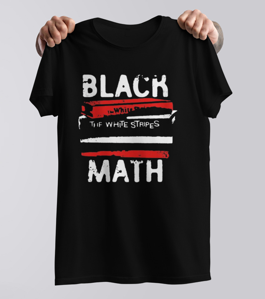 The White Stripes Black Math Distressed Red T-Shirt