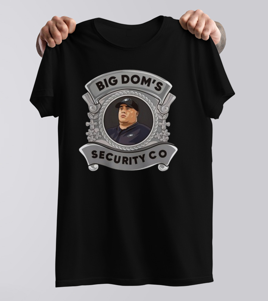 Nick Sirianni Big Dom's Security Co Badge T-Shirt