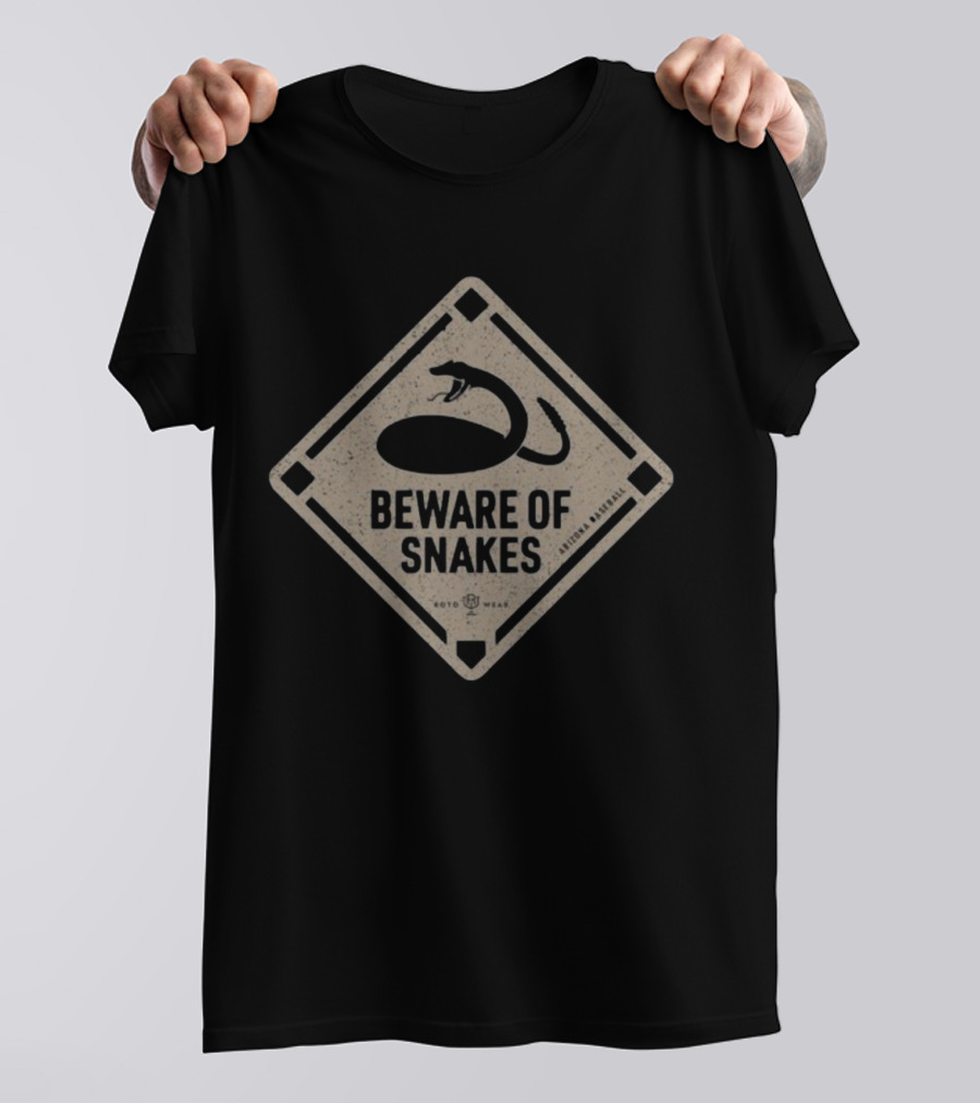 Beware Of Snakes Rotowear Arizona Baseball T-Shirt
