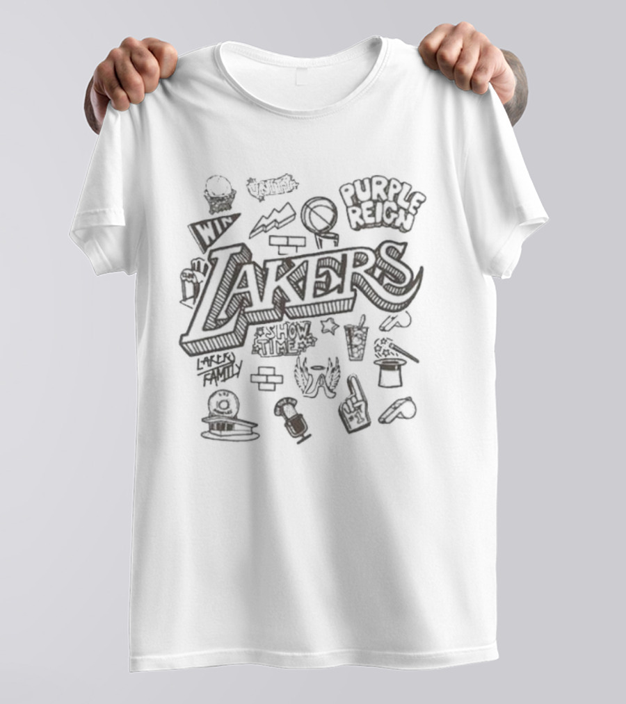 Mitchell And Ness Los Angeles Lakers Win Purple Reign Lakers Family T-Shirt
