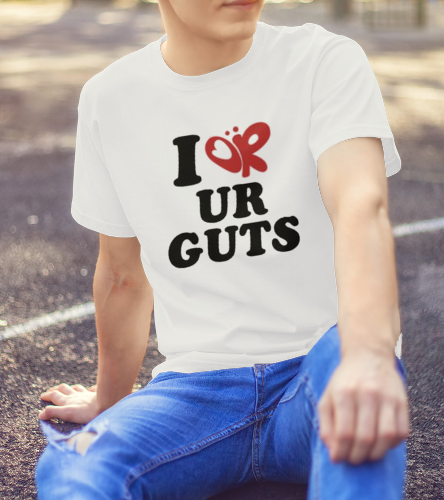 I Love Your Guts Text With Red Heart T-Shirt