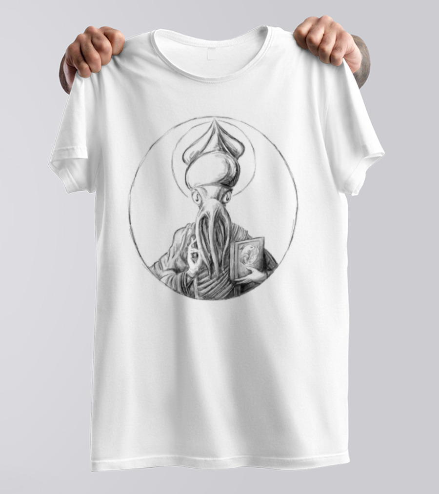 Squid Jesus Holy Icon Tentacle T-Shirt