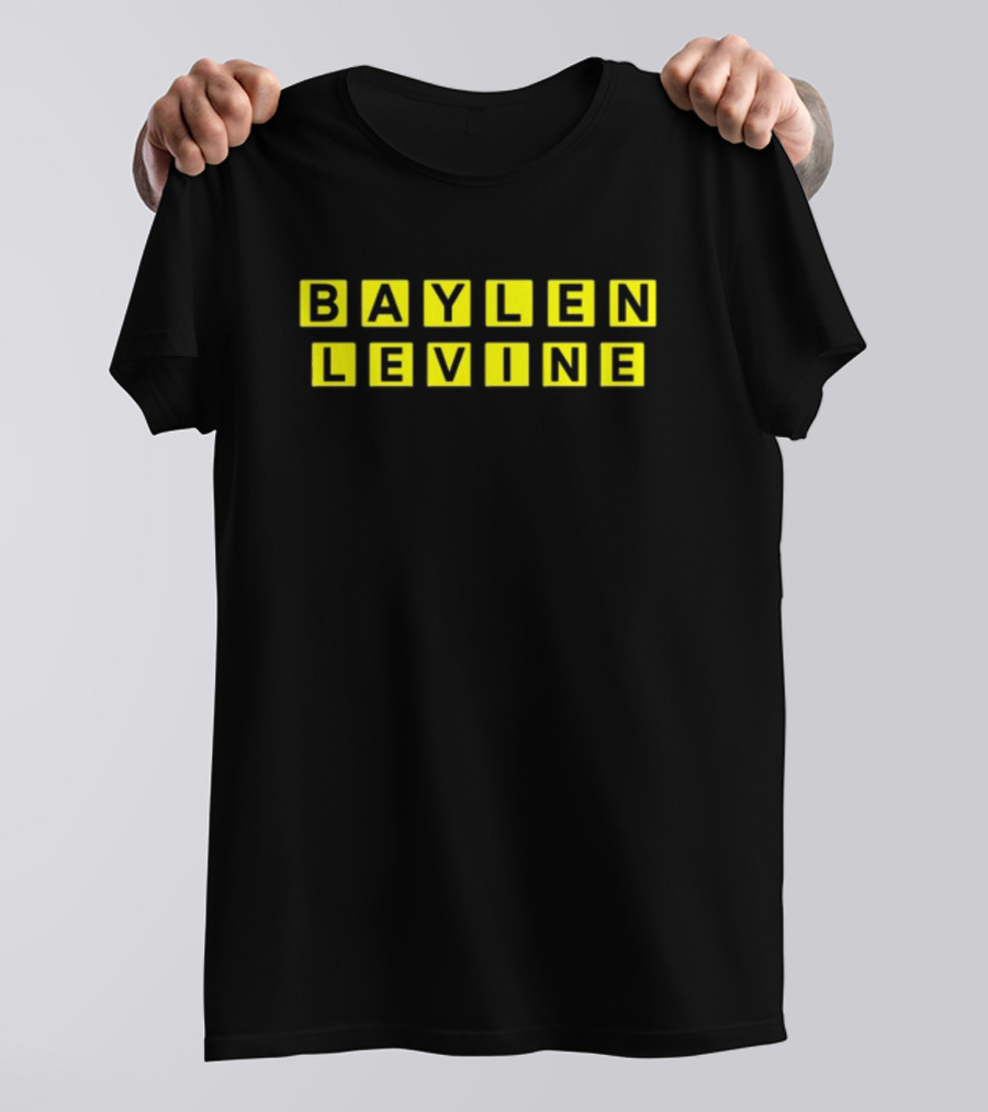 Baylen Levine Yellow Block Letters T-Shirt