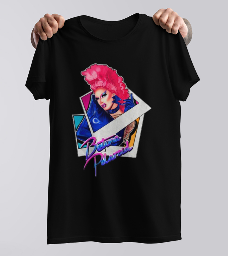 Betina Polaroid Vibrant Drag Persona In T-Shirt