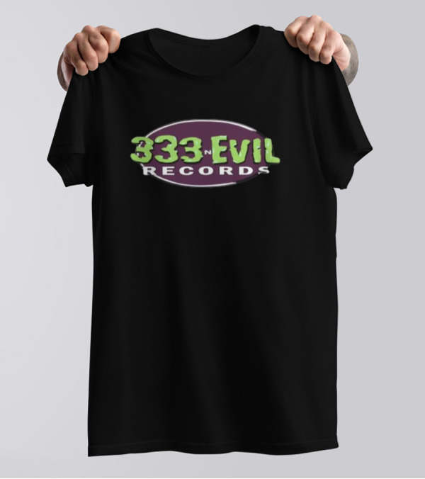 333 Evil Records Oval T-Shirt