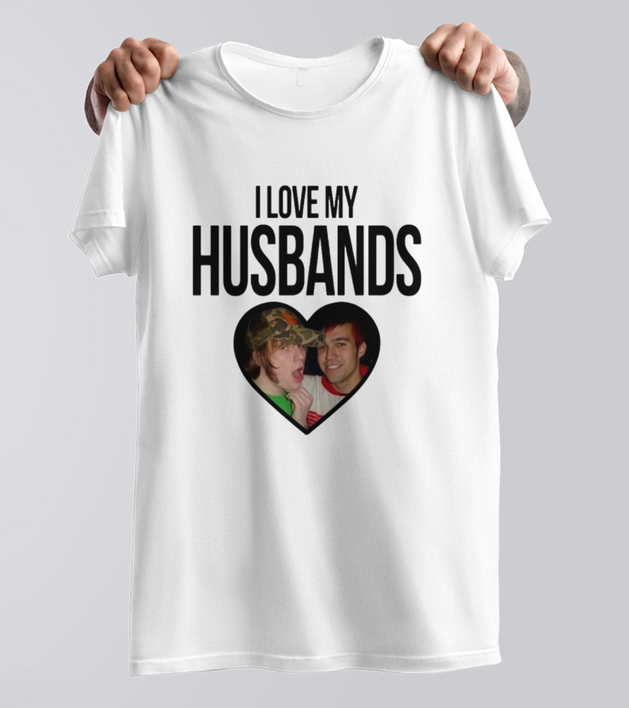 I Love My Husbands Pete Wentz Patrick Stump Heart Image T-Shirt