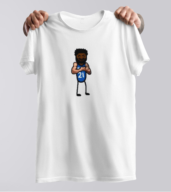 Joel Embeast Mode Cartoon 21 Blue Jersey T-Shirt