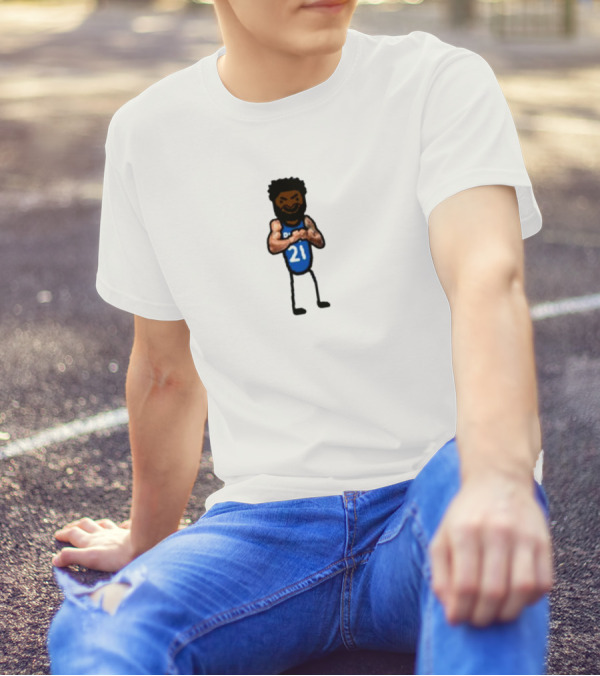 Joel Embeast Mode Cartoon 21 Blue Jersey T-Shirt