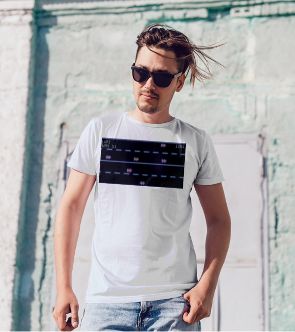 Midnight Motorist Game Lap 2 Mph 51 Score 1204 Retro Racing Pixels T-Shirt