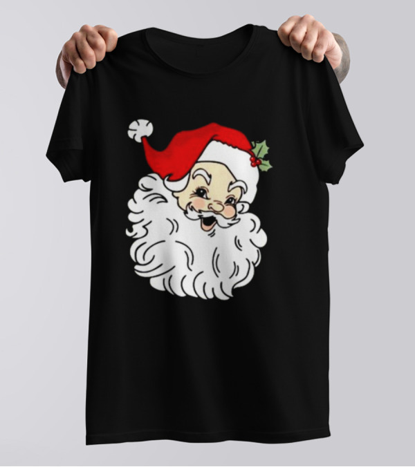 Retro Santa Christmas Holly Jolly Icon 3 4 T-Shirt