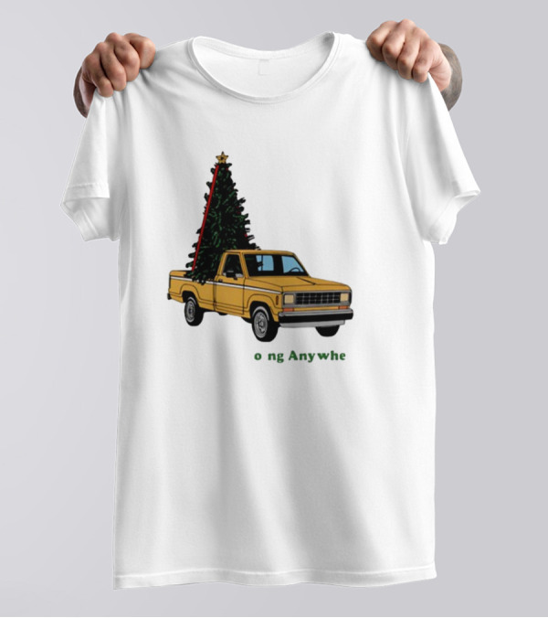 Yellow Truck With Christmas Tree Going Anywhere T-Shirt