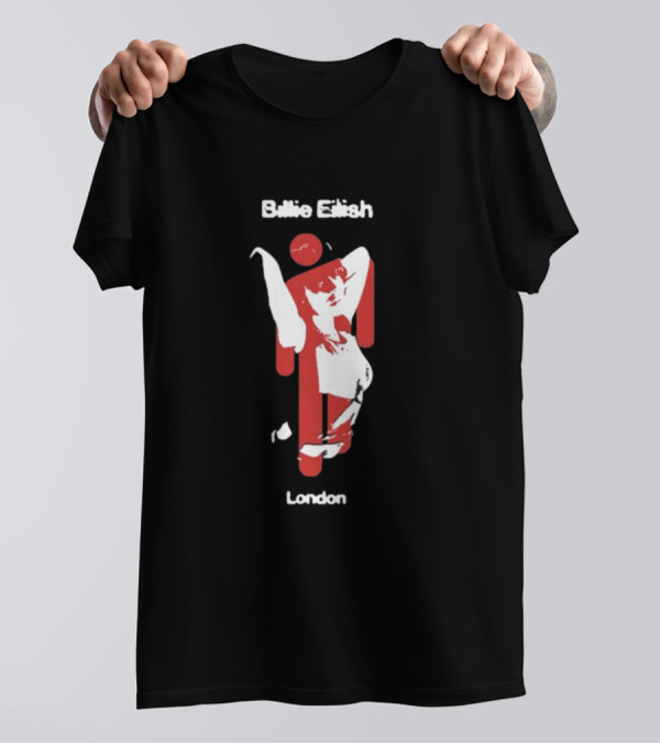 Billie Eilish Blohsh London Black Blohsh Red White T-Shirt