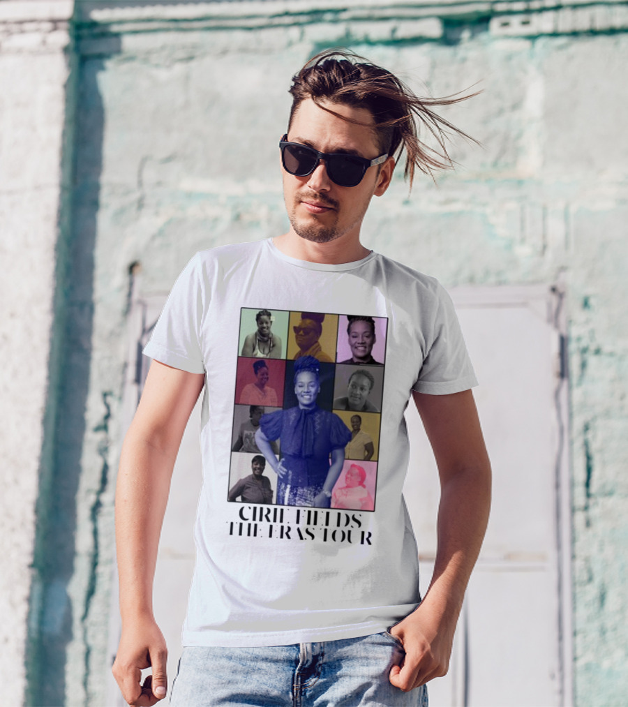 Cirie Fields The Eras Tour Multicolor Portrait Collage T-Shirt