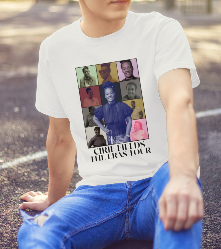 Cirie Fields The Eras Tour Multicolor Portrait Collage T-Shirt