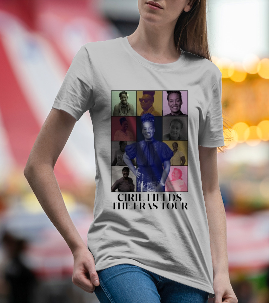 Cirie Fields The Eras Tour Multicolor Portrait Collage T-Shirt