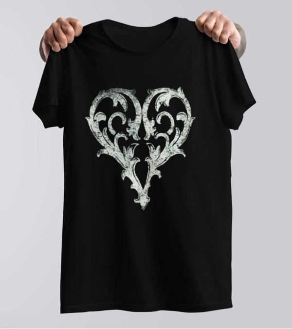 Ricky Olson Grunge Ornate Heart T-Shirt