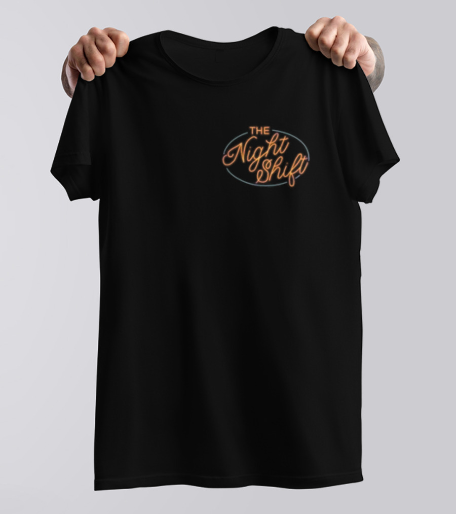 The Night Shift Neon Sign Style Badge T-Shirt