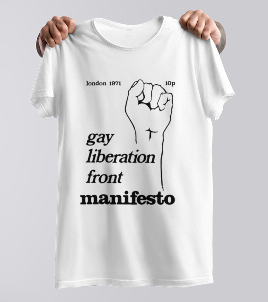 London 1971 10p Gay Liberation Front Manifesto T-Shirt
