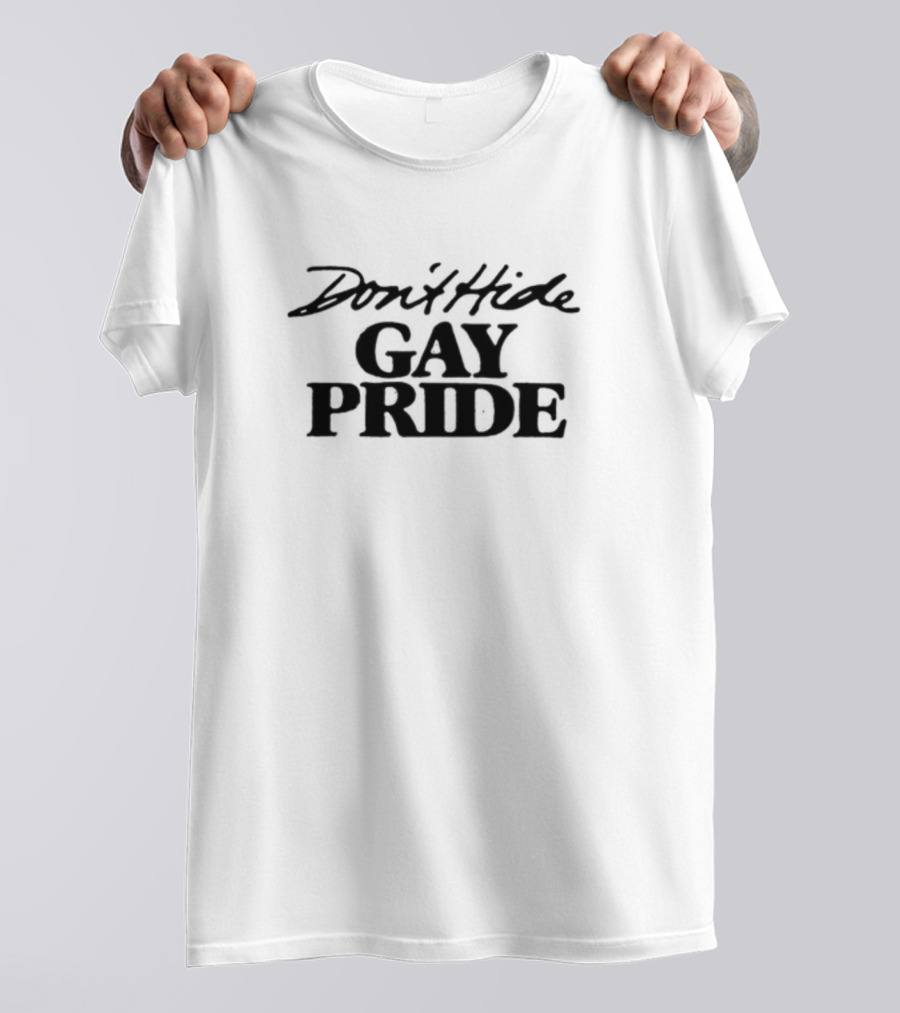 Don't Hide Gay Pride Retro Gay Pride T-Shirt