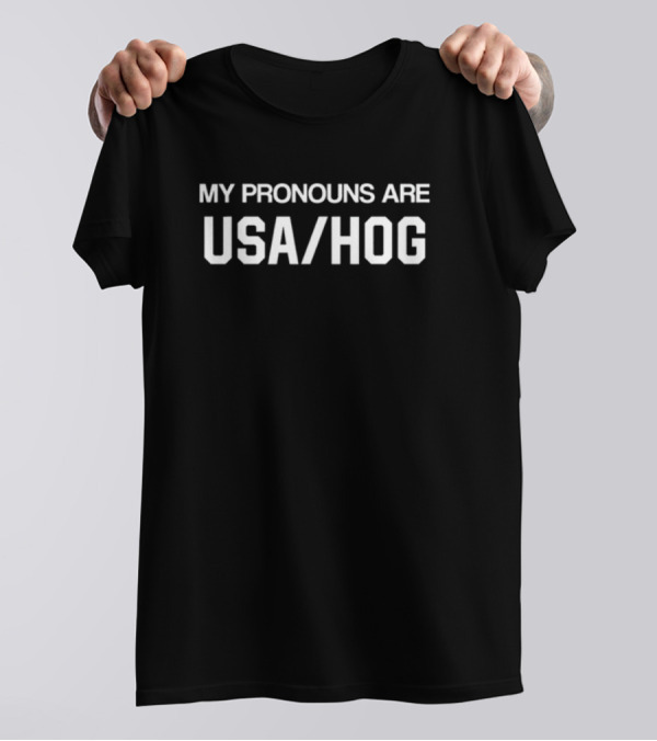 Limited Hangovergang My Pronouns Are USA HOG Classic Text T-Shirt