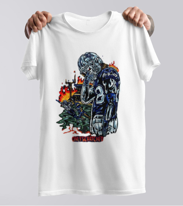 Only Scratched The Surface Retros Sports Imagery Fire Scene T-Shirt
