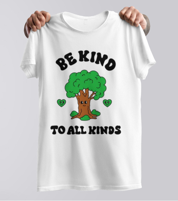 Sid The Visual Kid Be Kind To All Kinds With Smiling Tree And Hearts T-Shirt