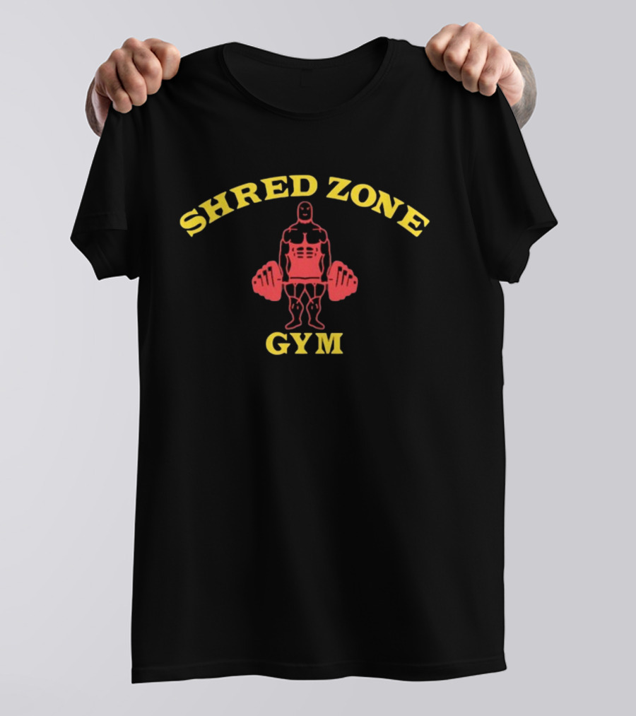 Timothée Chalamet Wearing Shred Zone Gym Bodybuilder T-Shirt