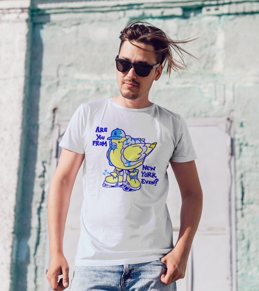 Big Puffa Pigeon Are You From New York Even NY Cap And Boots T-Shirt